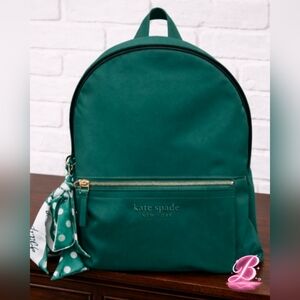 Kate Spade Nylon Bookbag - Green - Plus Bag Charm! - NWOT